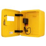 Outdoor AED Cabinet - Keypad Lock - Heater and LED Light - Yellow