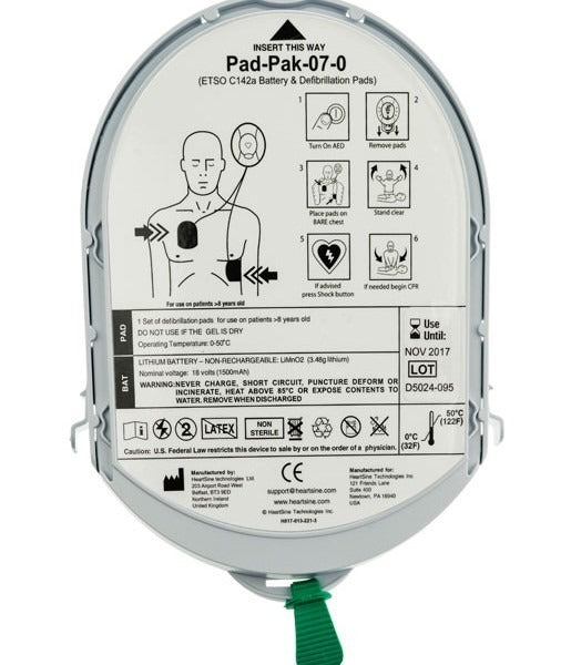 HeartSine Samaritan® AED Adult Pad-Pak™ for Commercial Aviation