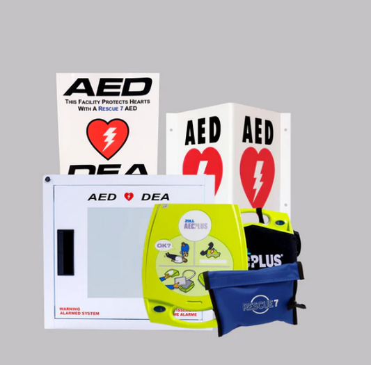 ZOLL AED Plus + Wall Cabinet & AED365 Compliance Program Bundle