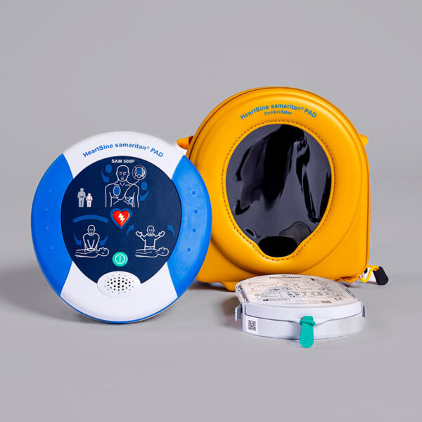 500P Defibrillator, carry case, padpak